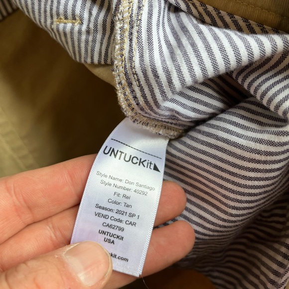 Untuckit Mens Relaxed Fit Don Santiago Pants Size 36 - Picture 3 of 5